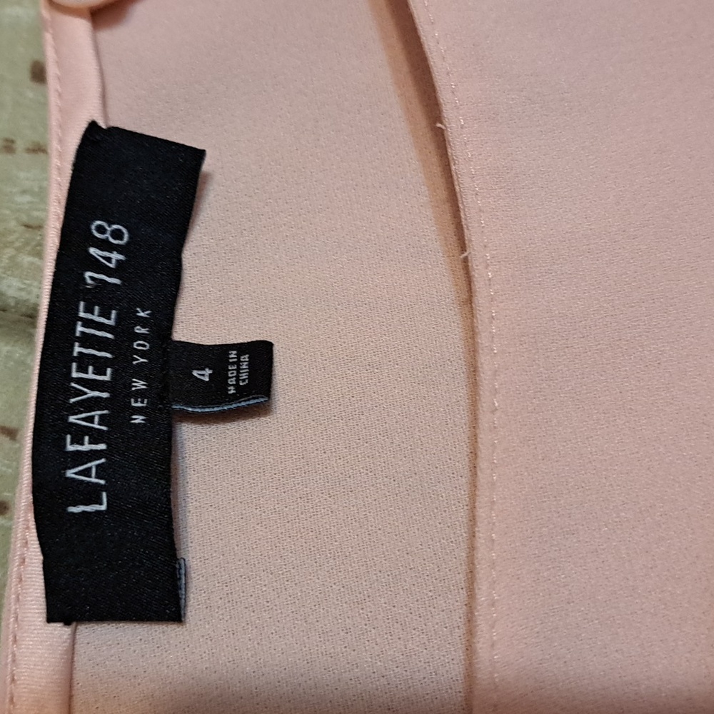 Lafayette 148 Soft Peach Color Blouse/Tunic Size 4 - image 8